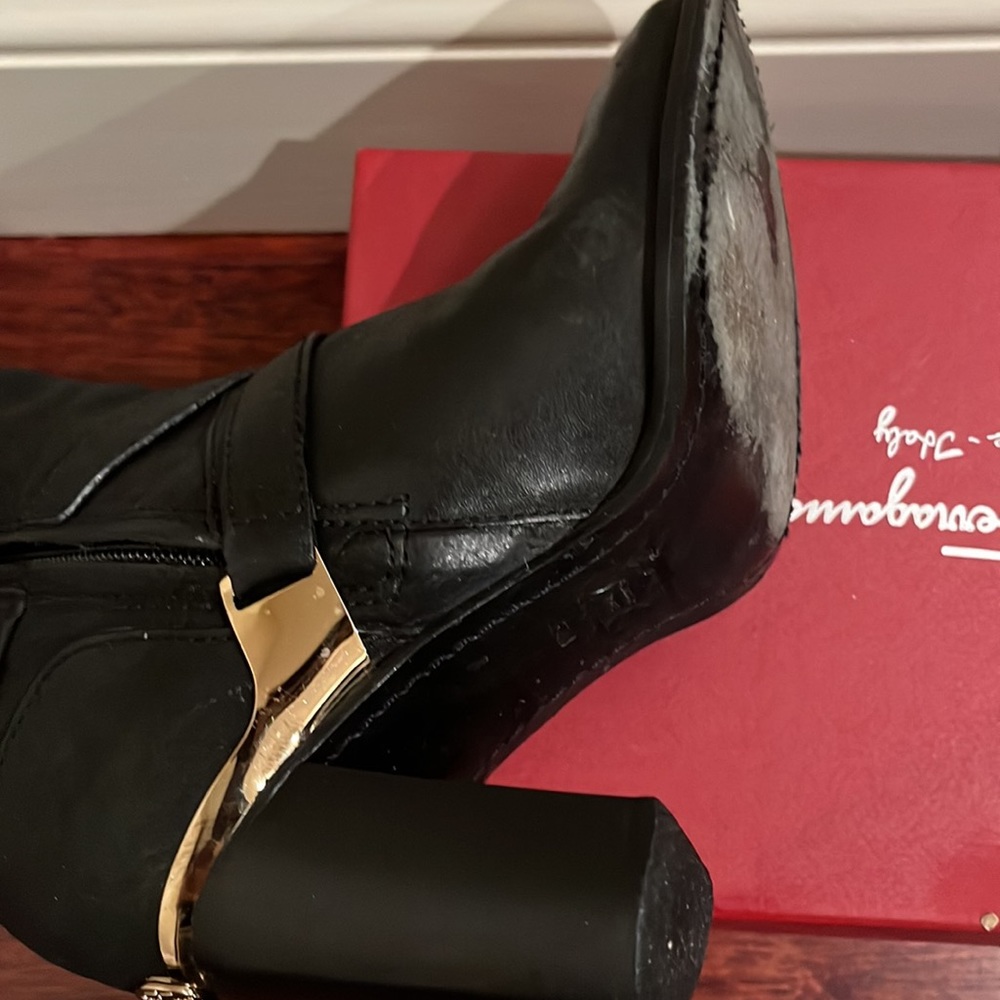 Tory Burch high heel leather boots. - Picture 8 of 11